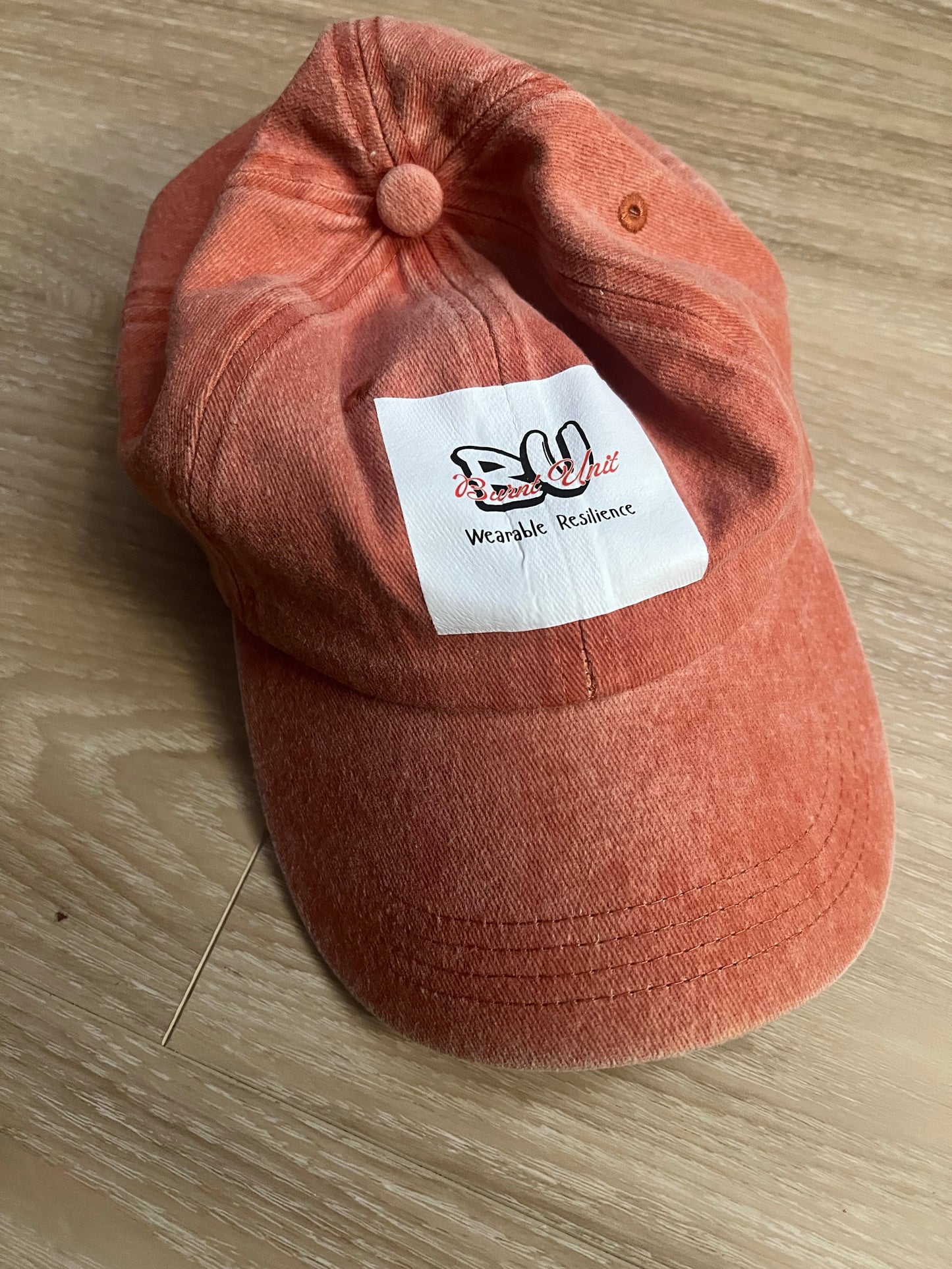 Salmon Printed BU Burnt Unit - BU Brand Baseball Hat image 2