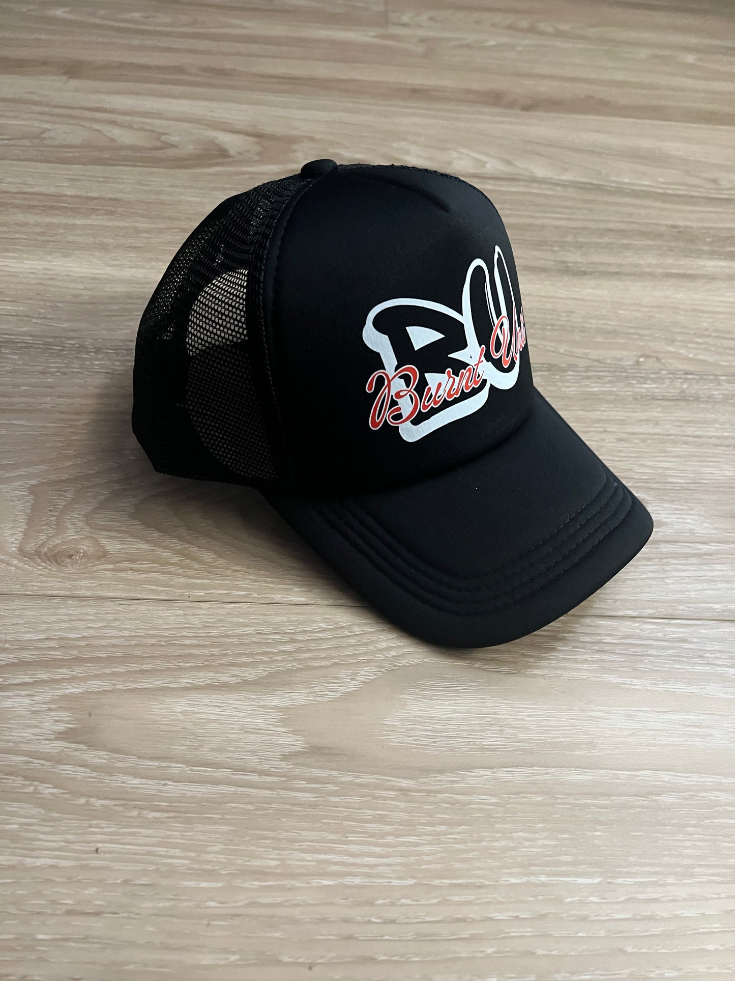 Black Printed BU Burnt Unit - BU Brand Baseball Hat image 3