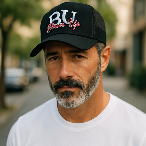 Black Embroidered BU Burnt Unit - BU Brand Baseball Hat | Burnt Unit