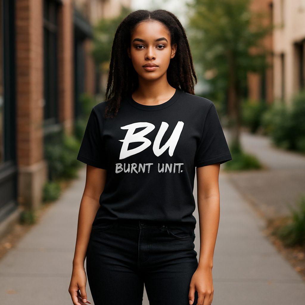 Edgy - BU Brand T-shirt 100% Cotton Black image 3