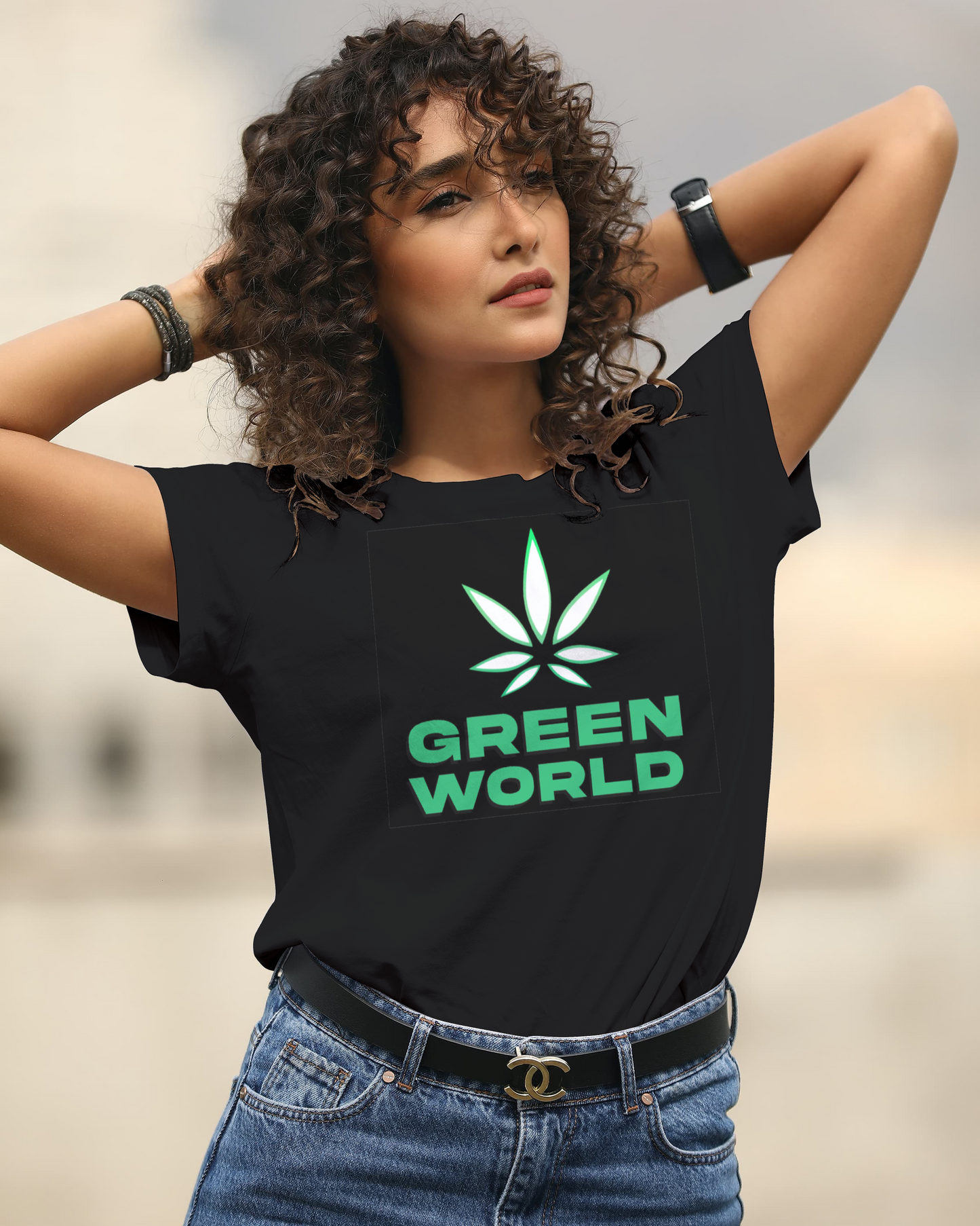 Green World - BU Brand T-shirt Spandex/Polyester Blend image 1