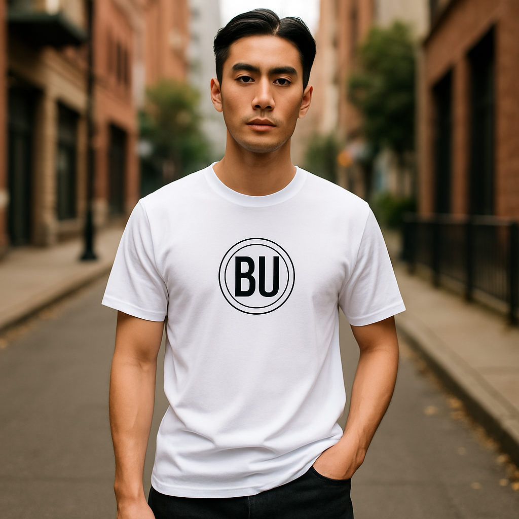 BU Ring - BU Brand T-shirt 100% Cotton Black image 3