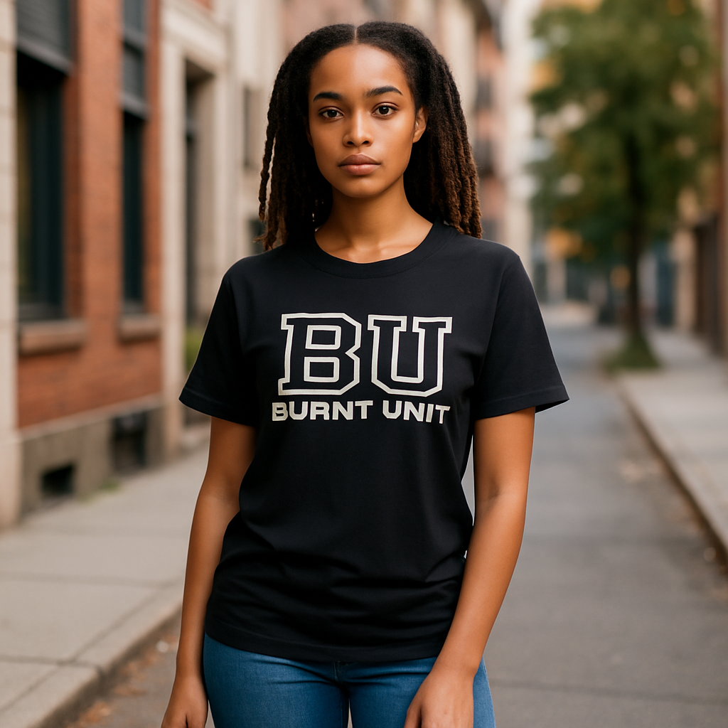 Varsity - BU Brand T-shirt 100% Cotton Black image 3