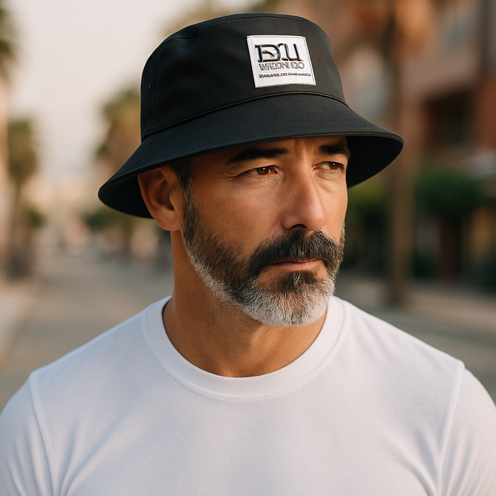 Black Printed BU Burnt Unit - BU Brand Bucket Hat image 0